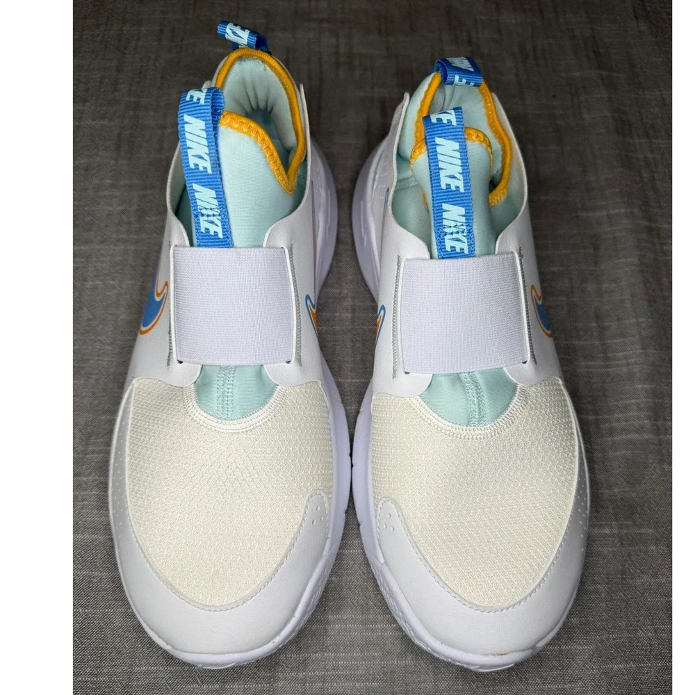 Nike Flex Runner 3 GS White University Blue Slip On Sneakers HJ3495-141 Size 7Y